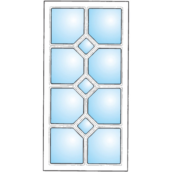 Dekorfönster Romb 3 Modul 6x12