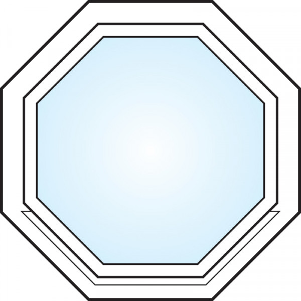 Fönster 3-glas energi argon 8-kant vitmålat